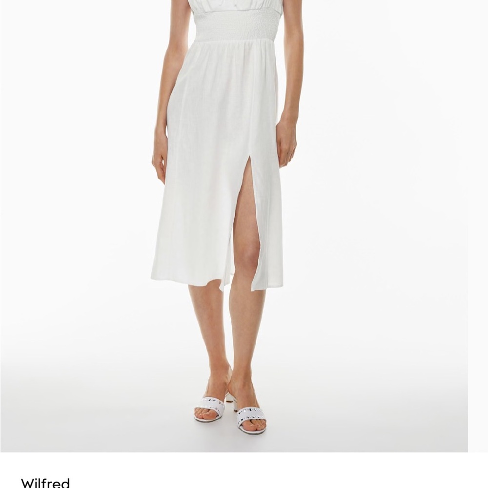 Wilfred Genoa linen dress with slit